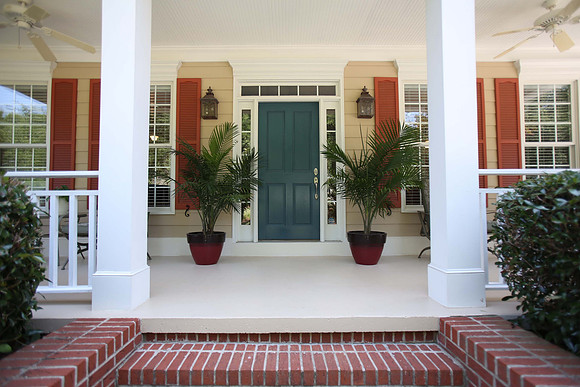shutters and door are now chocolate brown
